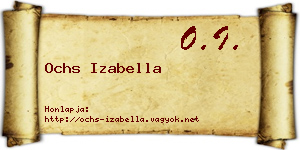 Ochs Izabella névjegykártya